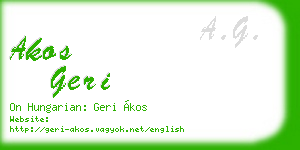 akos geri business card
